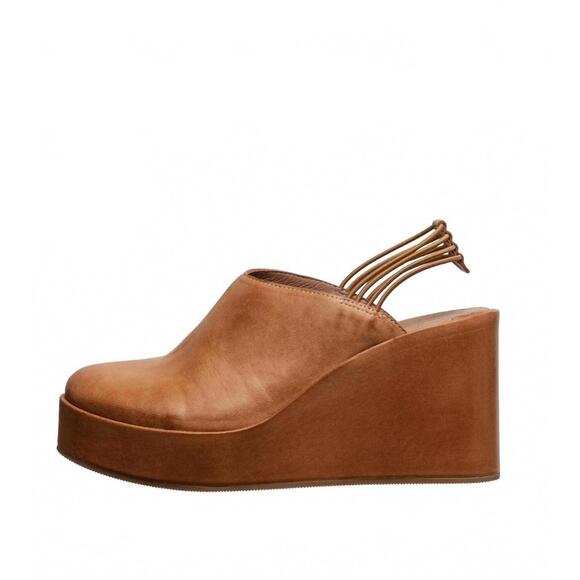 NEW ANTELOPE women's brooks leather mules in brown - Picture 5 of 6